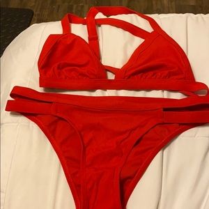 Red bikini target